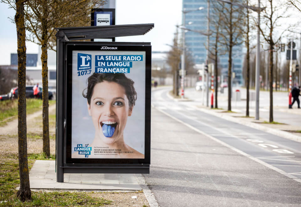 Affiche en situation au Kirchberg